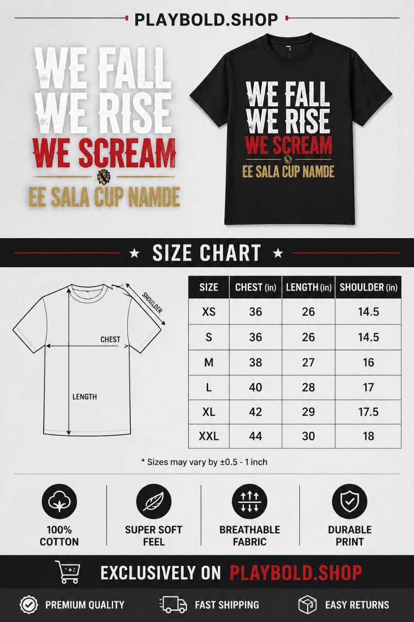 EE SALA CUP NAMDE  – Cricket Fan Oversized T-Shirt